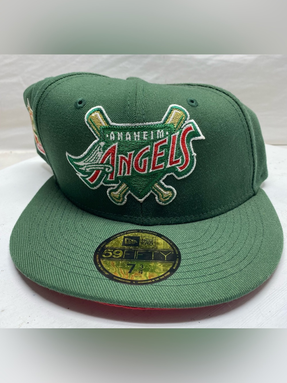 New Era 59Fifty 7 3/8 Anaheim Angels MLB Fitted Hat New 40th Anniversary